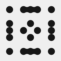 Abstract Cross Pattern Dots Logo generative computational art illustration