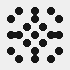 Abstract Cross Pattern Dots Logo generative computational art illustration