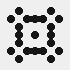 Abstract Cross Pattern Dots Logo generative computational art illustration