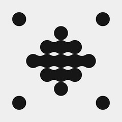 Abstract Cross Pattern Dots Logo generative computational art illustration