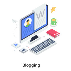 
Design of blogging in modern editable style 
