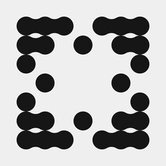 Abstract Cross Pattern Dots Logo generative computational art illustration