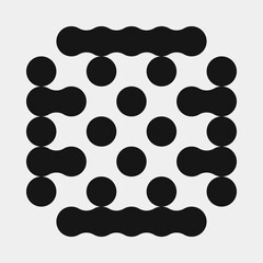 Abstract Cross Pattern Dots Logo generative computational art illustration