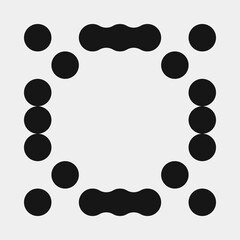 Abstract Cross Pattern Dots Logo generative computational art illustration