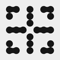 Plakat Abstract Cross Pattern Dots Logo generative computational art illustration