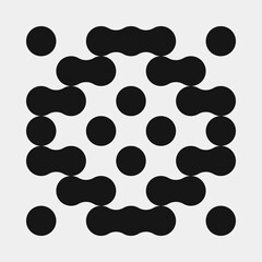 Abstract Cross Pattern Dots Logo generative computational art illustration