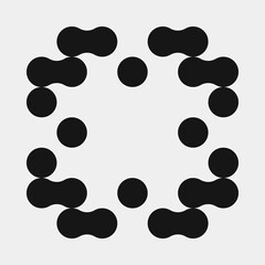 Abstract Cross Pattern Dots Logo generative computational art illustration