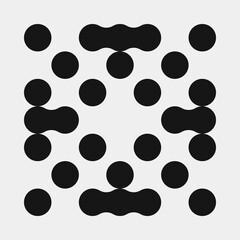 Abstract Cross Pattern Dots Logo generative computational art illustration