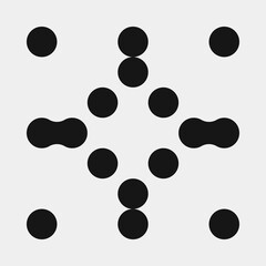 Abstract Cross Pattern Dots Logo generative computational art illustration