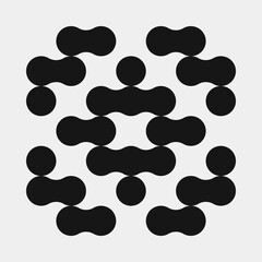 Abstract Cross Pattern Dots Logo generative computational art illustration