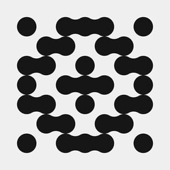 Abstract Cross Pattern Dots Logo generative computational art illustration