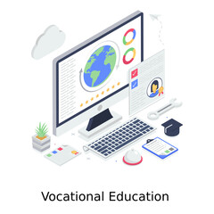 
A design of vocational education in trendy style 
