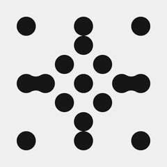 Abstract Cross Pattern Dots Logo generative computational art illustration