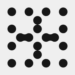 Abstract Cross Pattern Dots Logo generative computational art illustration