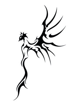 phoenix bird celtic ethnic tattoo sticker symbol