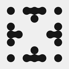 Abstract Cross Pattern Dots Logo generative computational art illustration