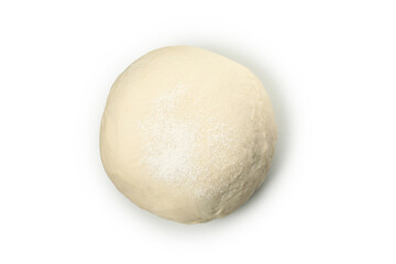 Fresh dough ball isolated on white background