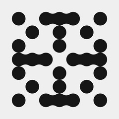 Abstract Cross Pattern Dots Logo generative computational art illustration