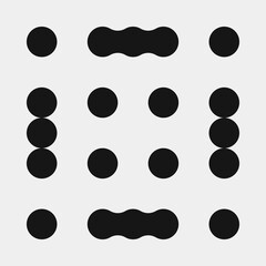 Abstract Cross Pattern Dots Logo generative computational art illustration