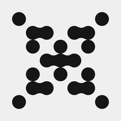Abstract Cross Pattern Dots Logo generative computational art illustration