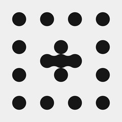 Abstract Cross Pattern Dots Logo generative computational art illustration