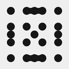 Abstract Cross Pattern Dots Logo generative computational art illustration