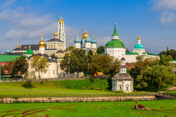 Fototapeta na wymiar View of Trinity Lavra of St. Sergius in Sergiev Posad, Russia