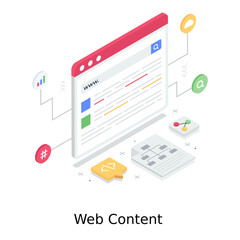 
A design of web content, editable vector 
