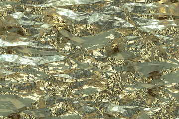 foil background with shiny uneven surface