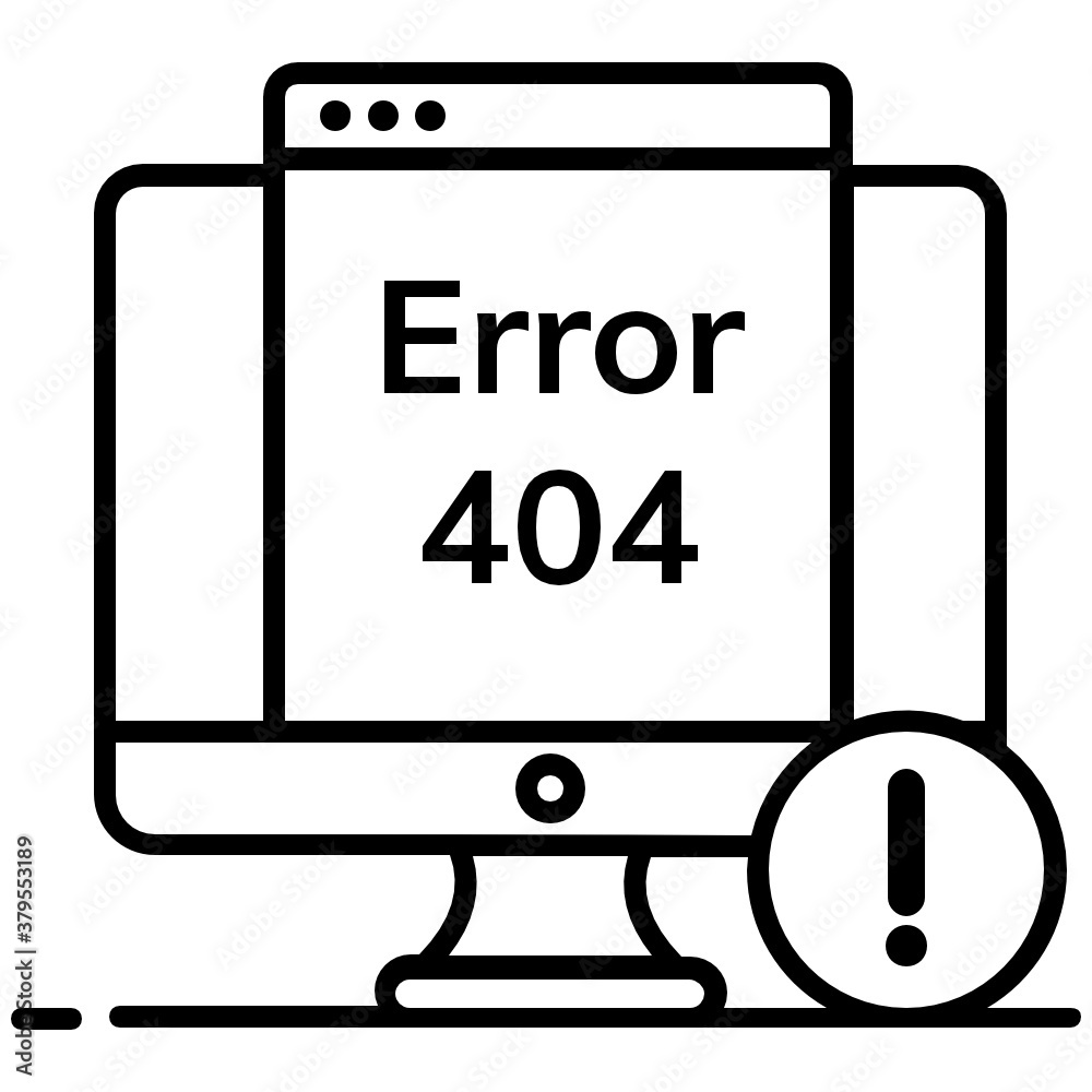 Canvas Prints trendy flat icon of error 404, missing webpage