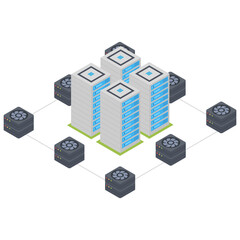 
Bitcoin platform isometric illustration 
