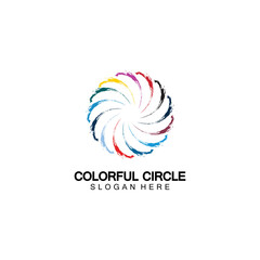 Abstract Colorful circle Logo design vector template. Modern template design. Vector icon illustration,Modern Colorful Circle Bussines and Media Logo