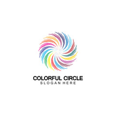 Abstract Colorful circle Logo design vector template. Modern template design. Vector icon illustration,Modern Colorful Circle Bussines and Media Logo
