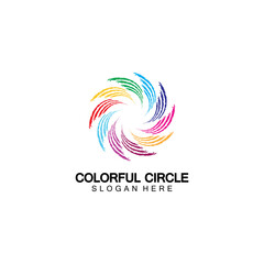 Abstract Colorful circle Logo design vector template. Modern template design. Vector icon illustration,Modern Colorful Circle Bussines and Media Logo