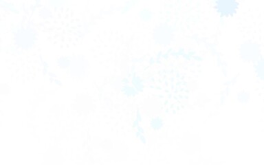 Obraz premium Light BLUE vector doodle backdrop with flowers
