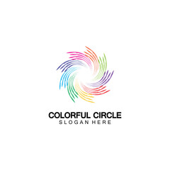 Abstract Colorful circle Logo design vector template. Modern template design. Vector icon illustration,Modern Colorful Circle Bussines and Media Logo