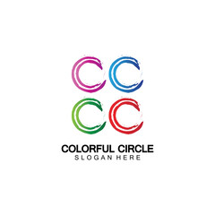 Abstract Colorful circle Logo design vector template. Modern template design. Vector icon illustration,Modern Colorful Circle Bussines and Media Logo