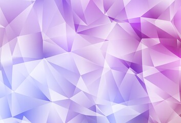 Obraz premium Light Purple, Pink vector shining triangular layout.