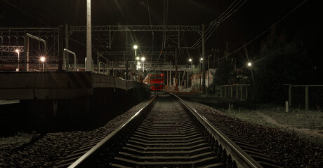 train at night