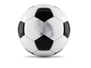 Soccer ball with fingerprint