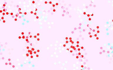 Light Blue, Red vector pattern with artificial intelligence network.