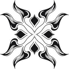 creative mandala design.vector mandala design in black color.