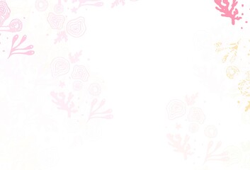 Light Pink, Yellow vector template with chaotic shapes.