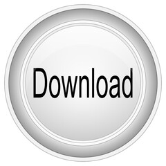 Download button on white background - illustration