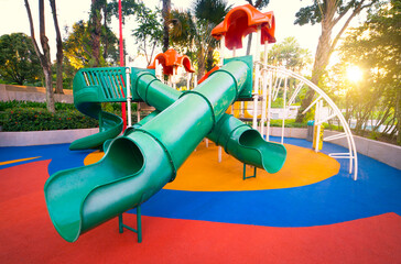 Colorful playground at the park