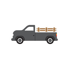 Fruit truck design template vector isolated illustration