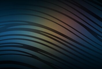 Fototapeta premium Dark Blue, Yellow vector texture with bent lines.