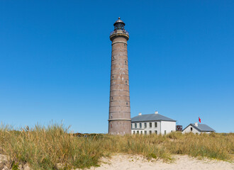 The Grey lighthouse at Skagen, Denmark