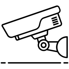 
Cctv camera, electronic device for surveillance in flat style 
