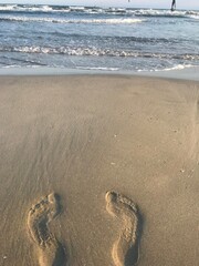 footprints in sand